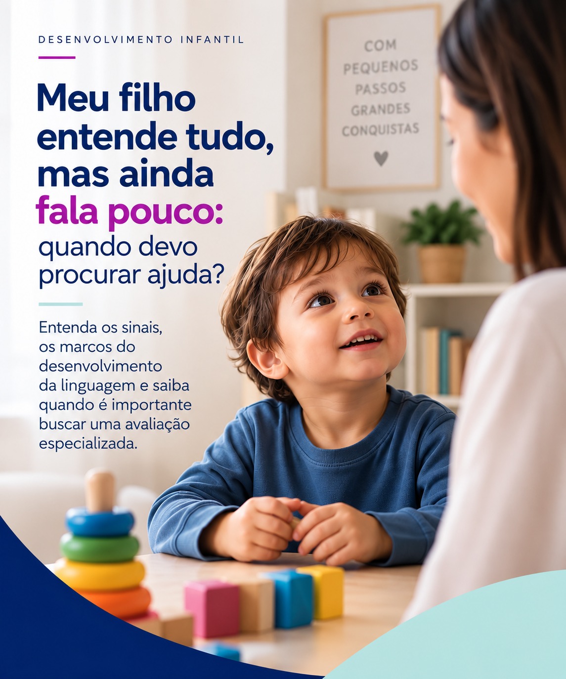 Meu filho entende tudo, mas ainda fala pouco: quando devo procurar ajuda?